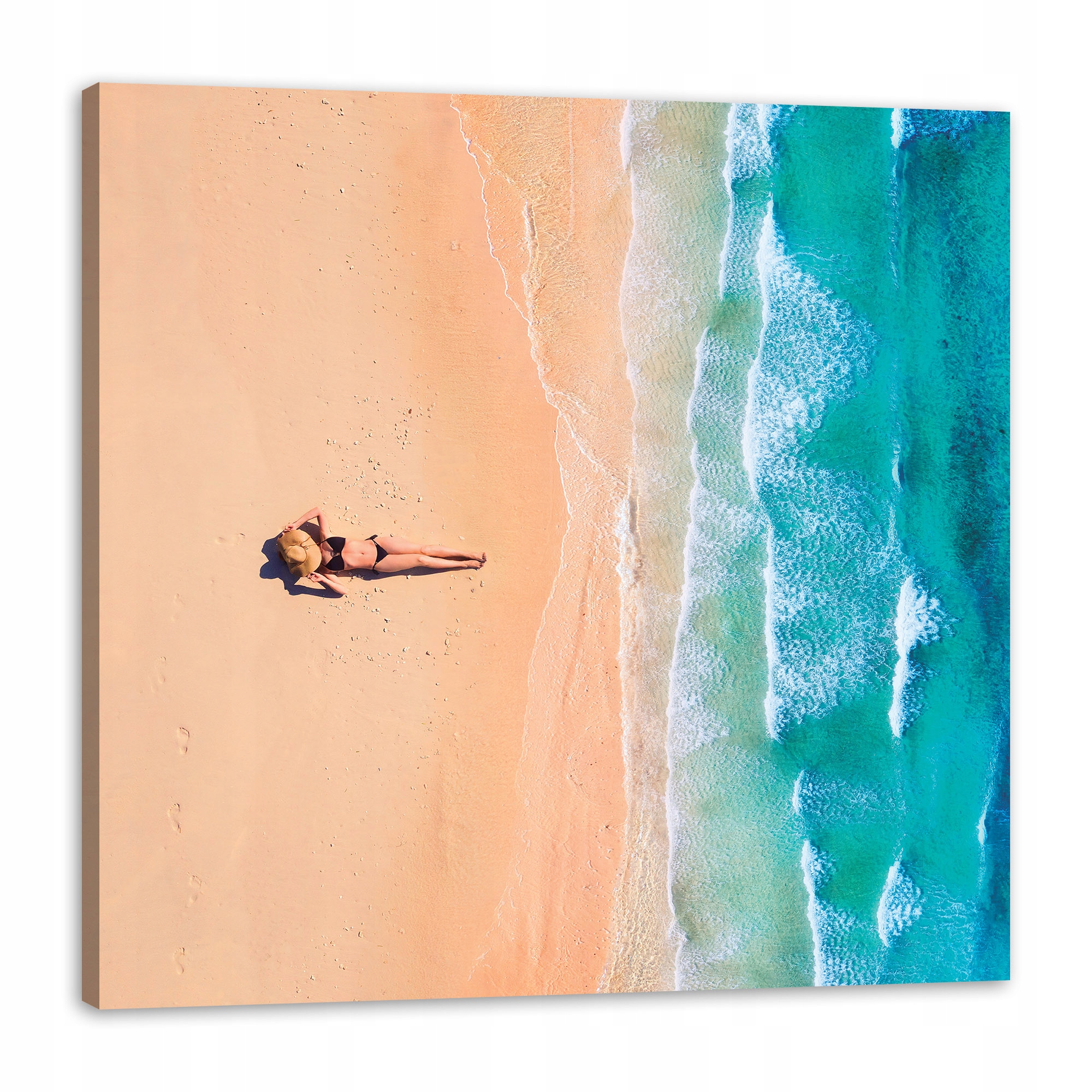 Obraz na plátně Žena Bikini Pláž Voda 80x80 cm Ideální jako dárek
