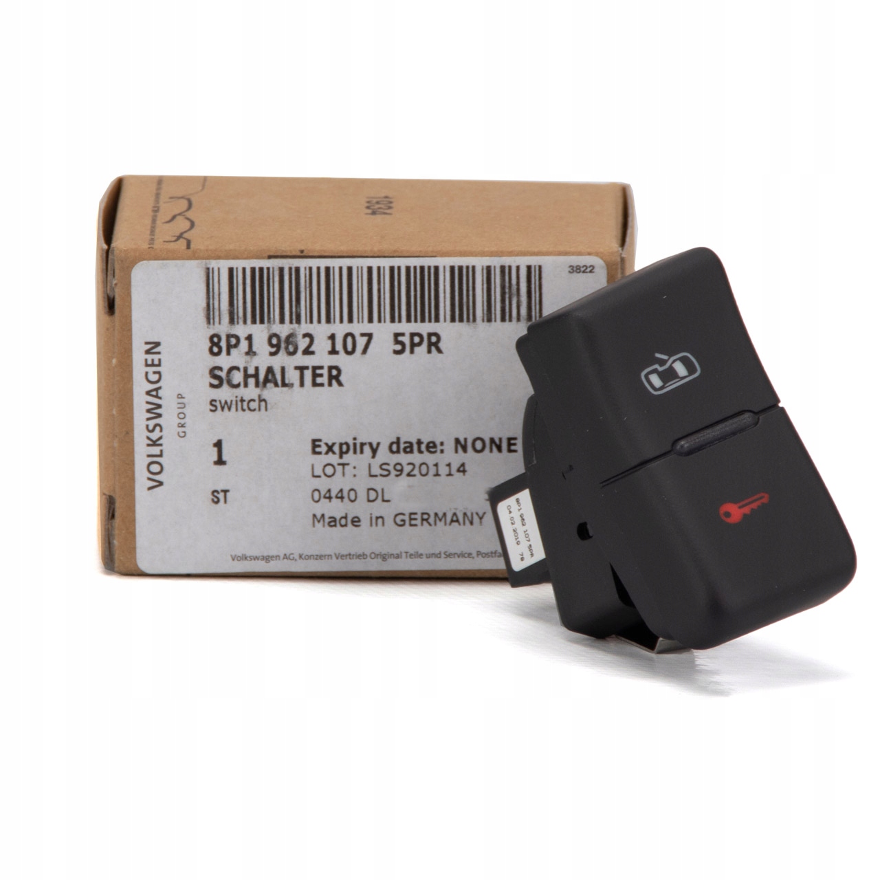 8P1962107 5PR - Перемикач центрального замка в двері Audi A3