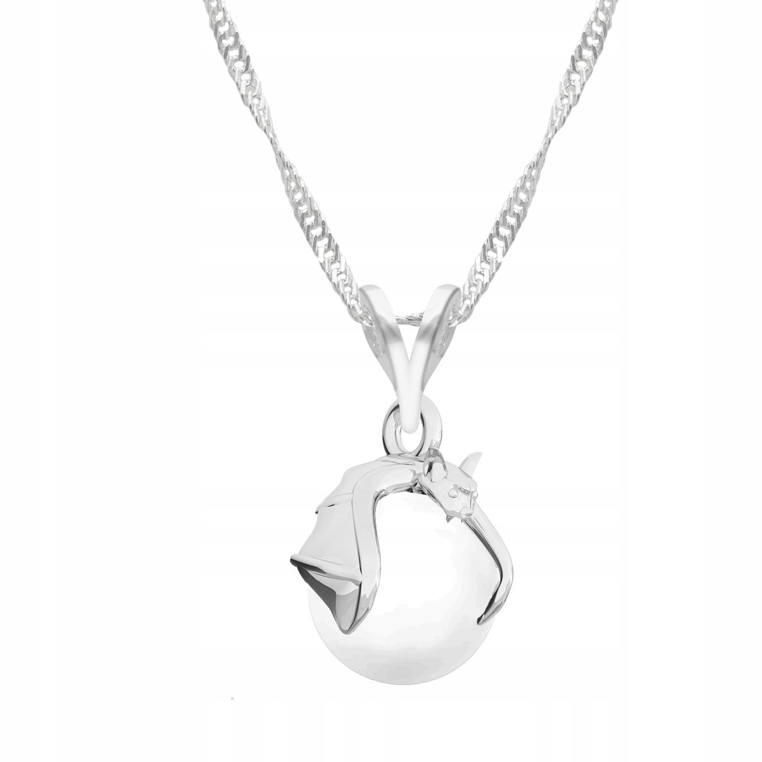 Stříbrný řetízek náhrdelník 925 Netopýr Perla