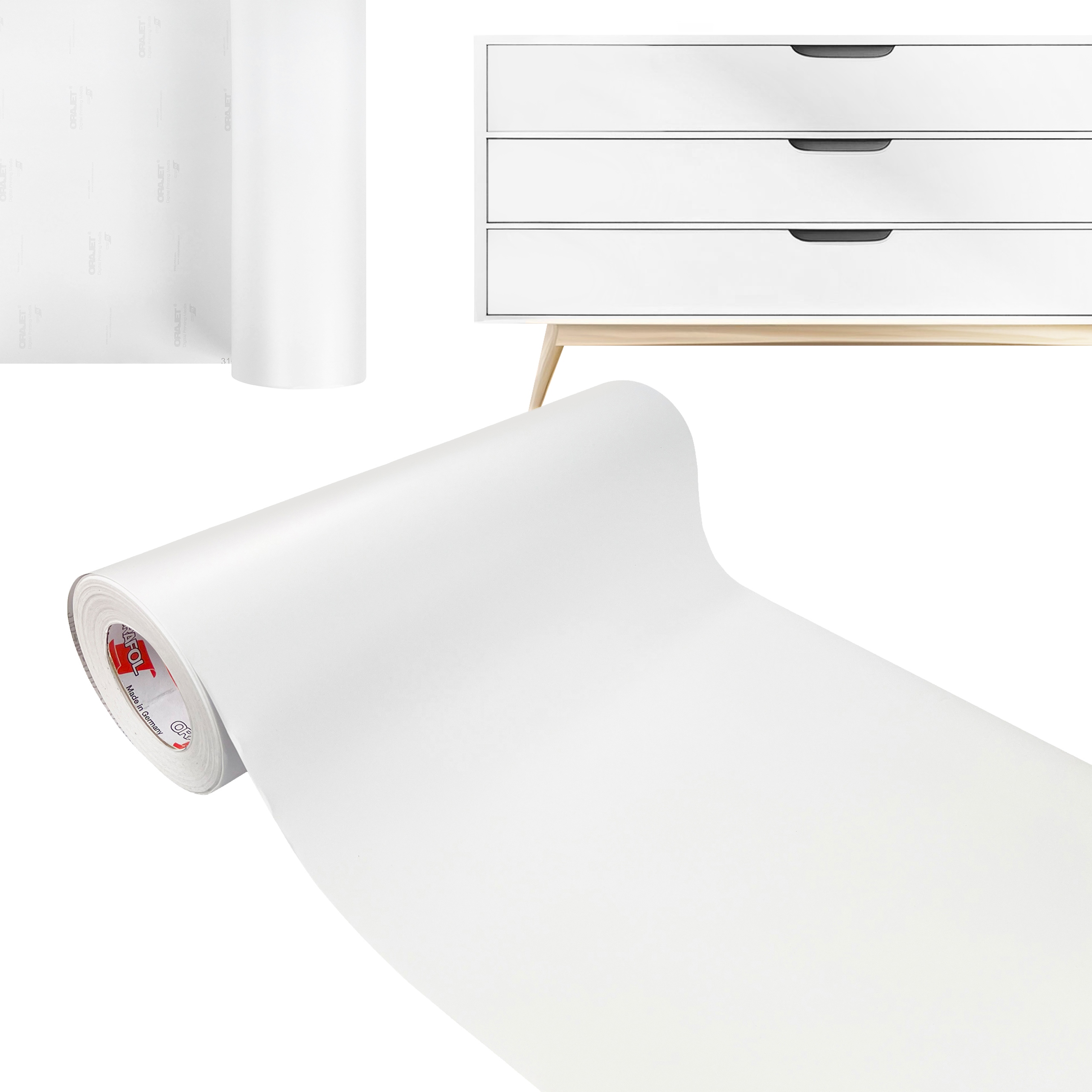 Samolepicí dýha na nábytek Dveře Parapet Diy Barva Bílá Matná