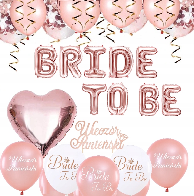 

Balony Bride To Be na wieczór Panieński Gold Rose