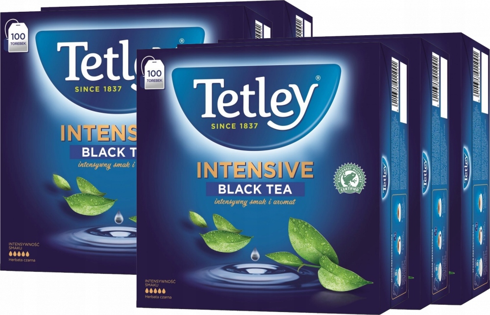 Herbata czarna ekspresowa Tetley 200 g torebki x5