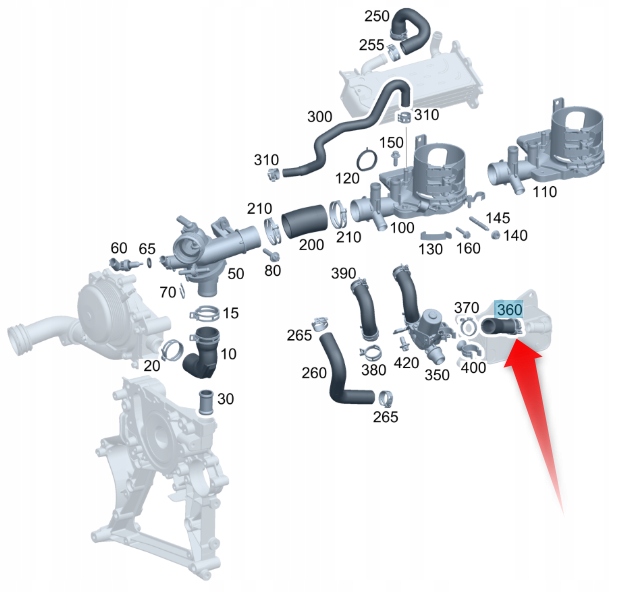 Vodní Kabel Mercedes M651 A6512032182