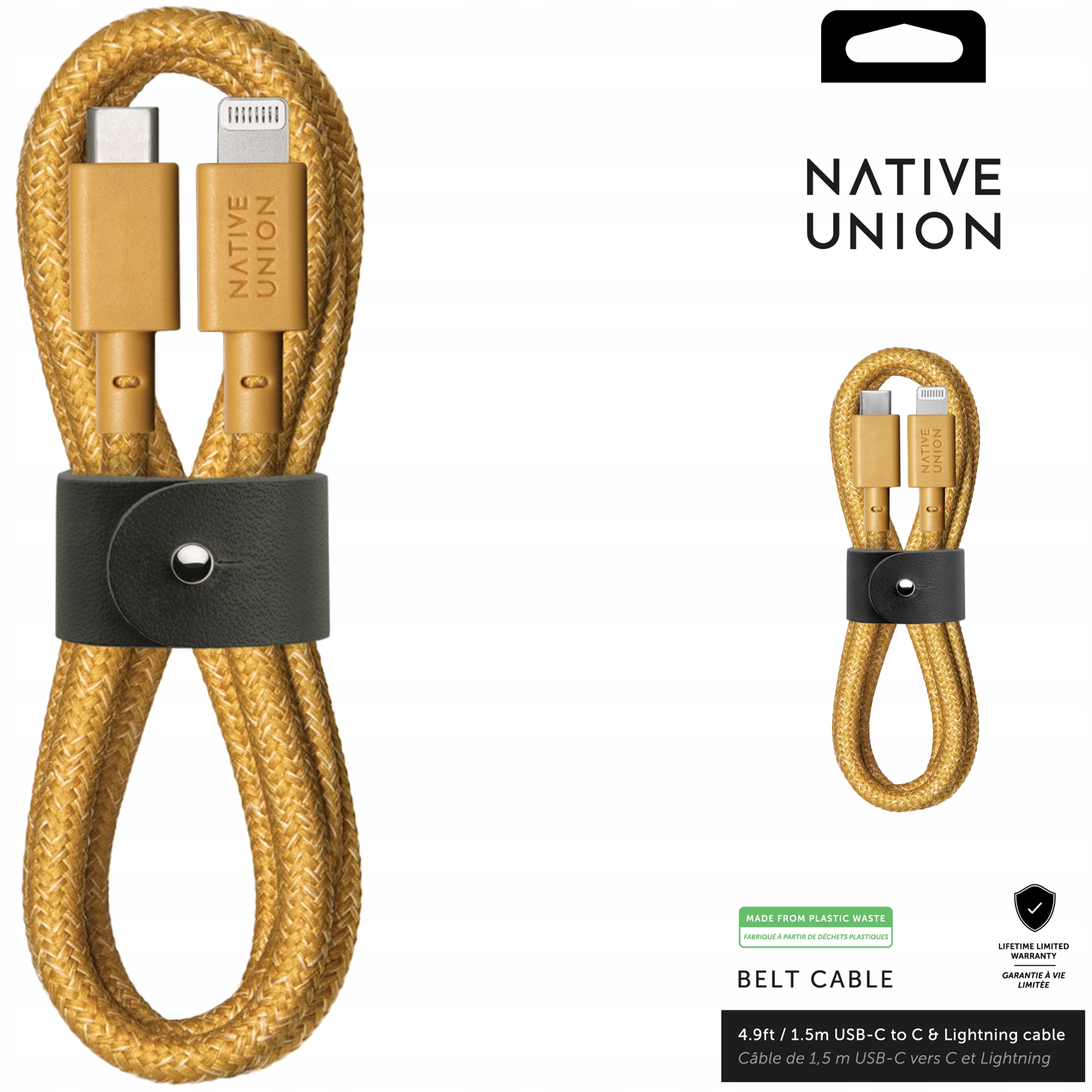 Native Union Belt Cable – kabel Usb-c na Lightning 1.2 m Odolný kabel