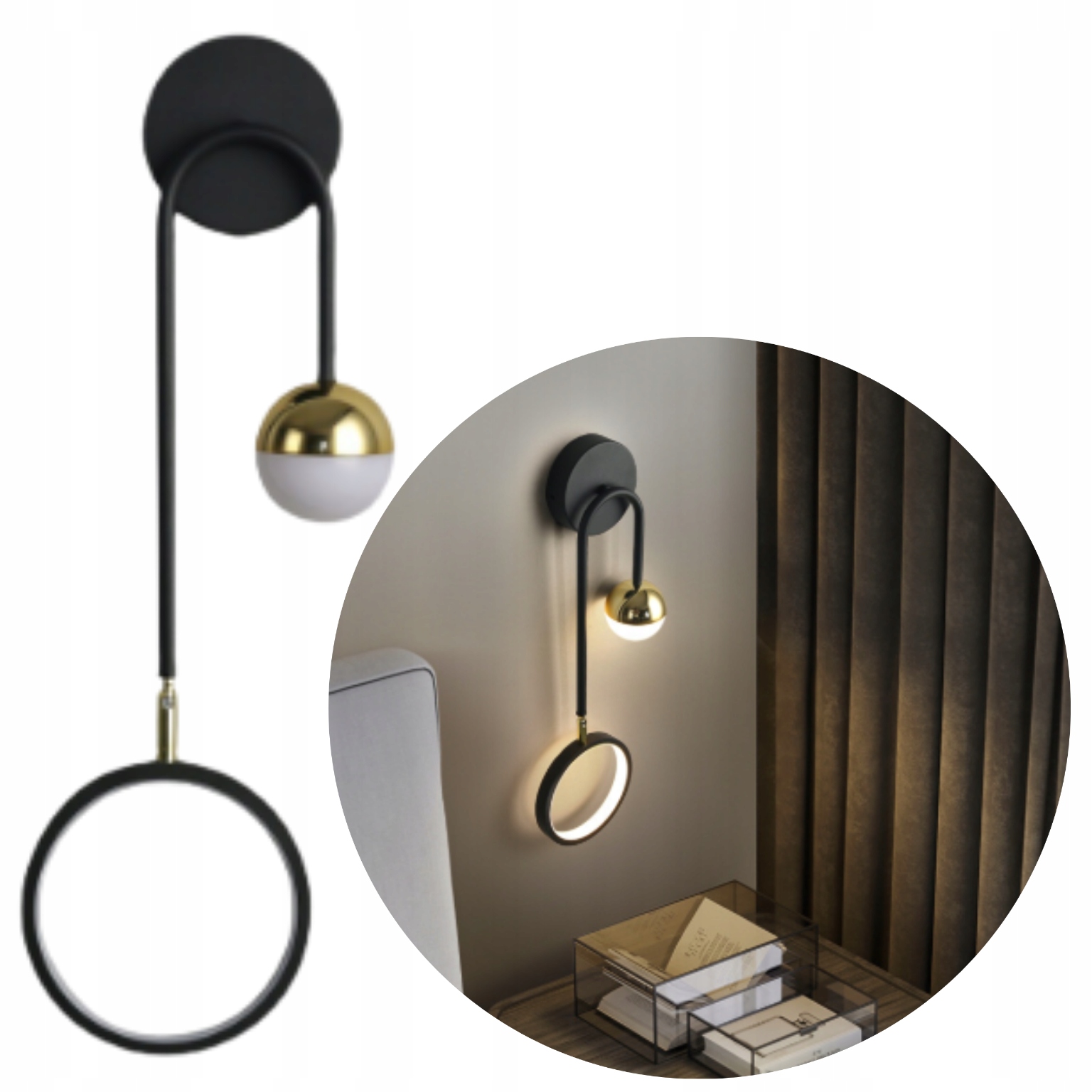 Kinkiet Led Ścienny Wewnętrzny Lampa Ścienna B.neutralna Do Salonu Łazienki