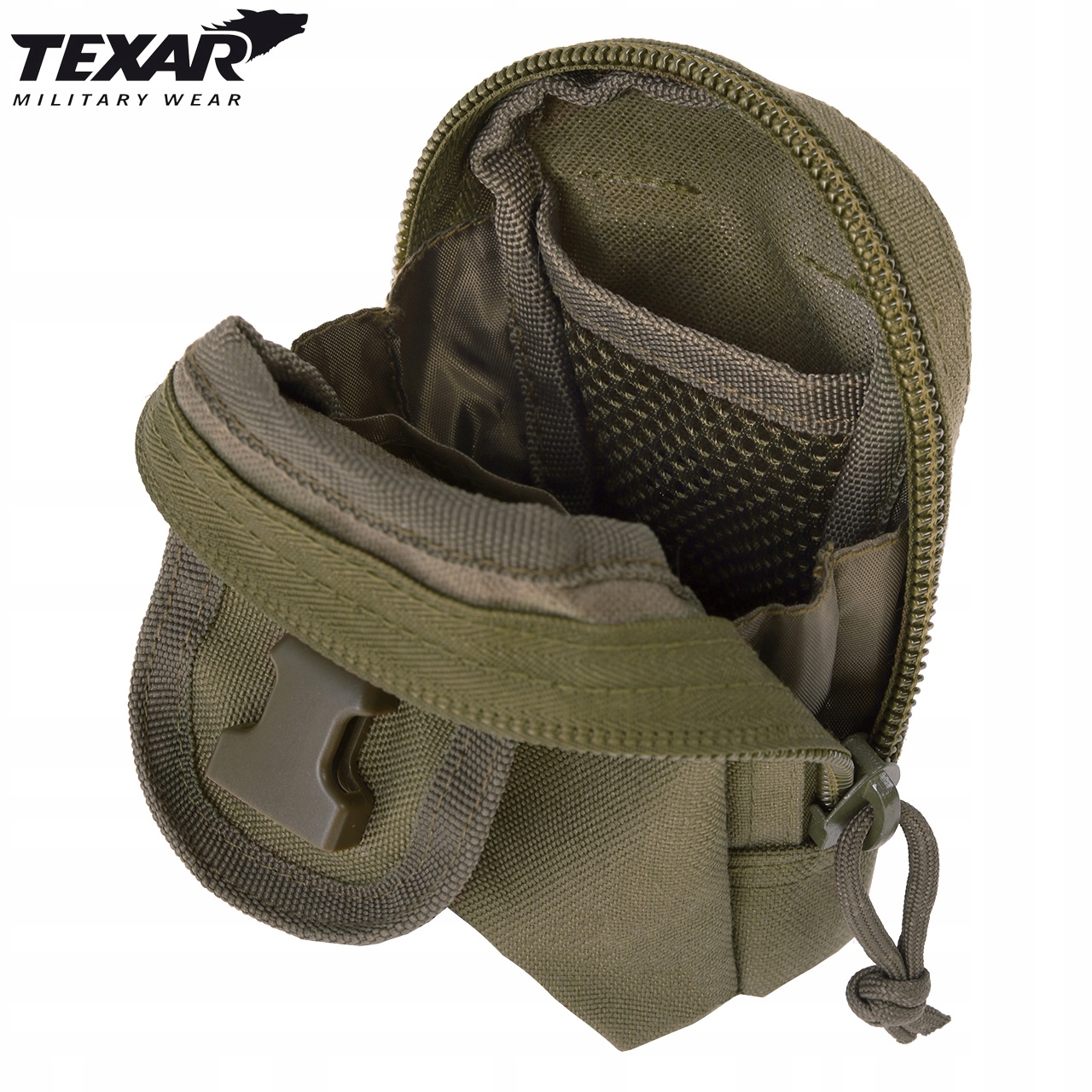 TEXAR ZASOBNIK KIESZEŃ ORGANIZER MB-05 OLIVE Wysokość 14 cm
