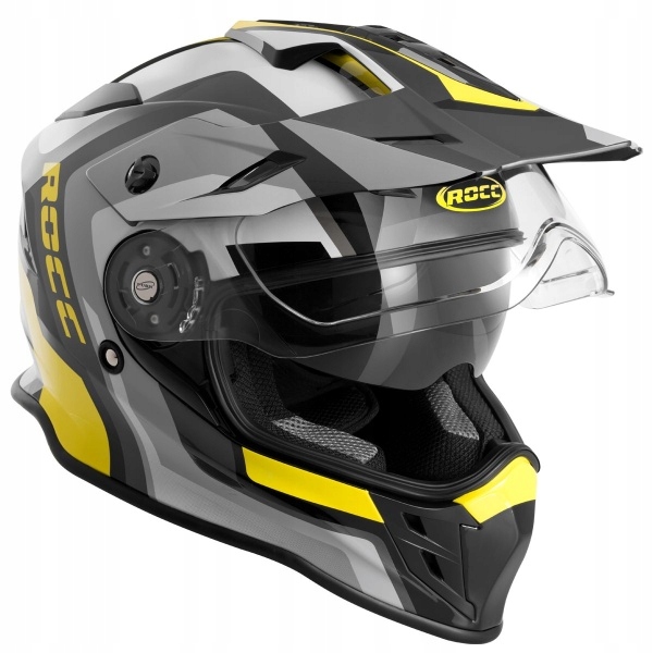 Kask motocyklowy ROCC 781 czarno-żółty S