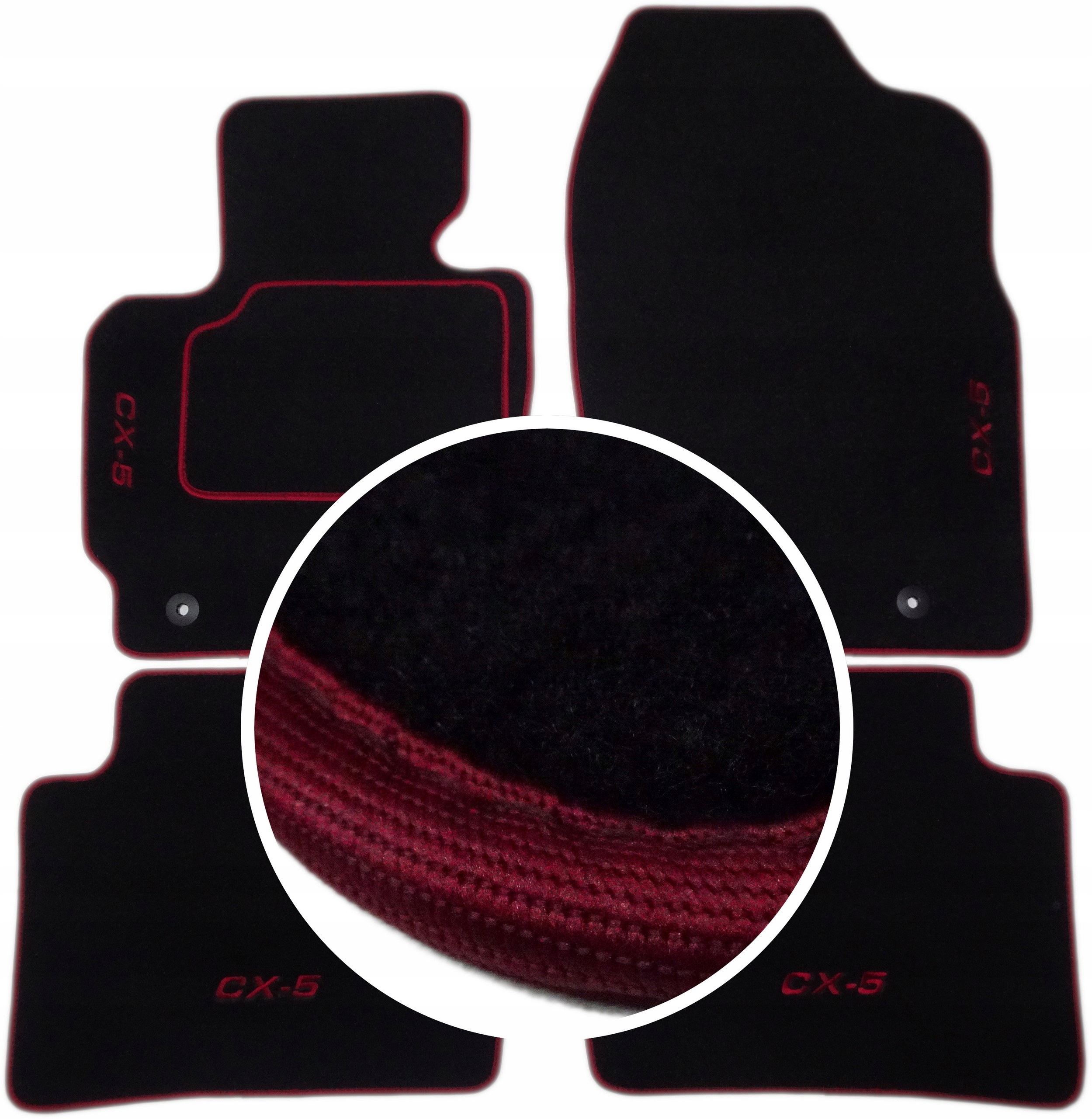 MAZDA CX-5 2012-2017р. килимки CLASSIC + вишивка CH4