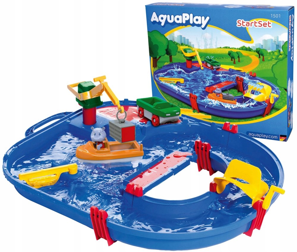 

AquaPlay Tor wodny Zestaw Dźwig Łódka Port Basen