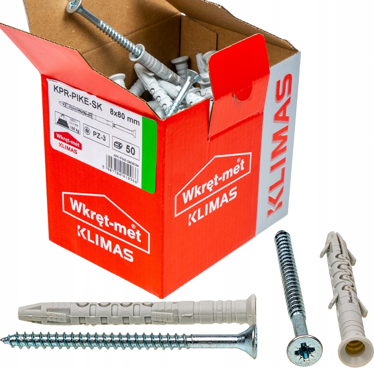 

Kołek ramowy rozporowy Pike 8x80 Stożek PZ3 50szt