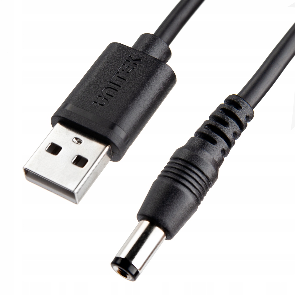 

kabel zasilający Usb wtyk DC 5.5/2.5mm 9V Unitek