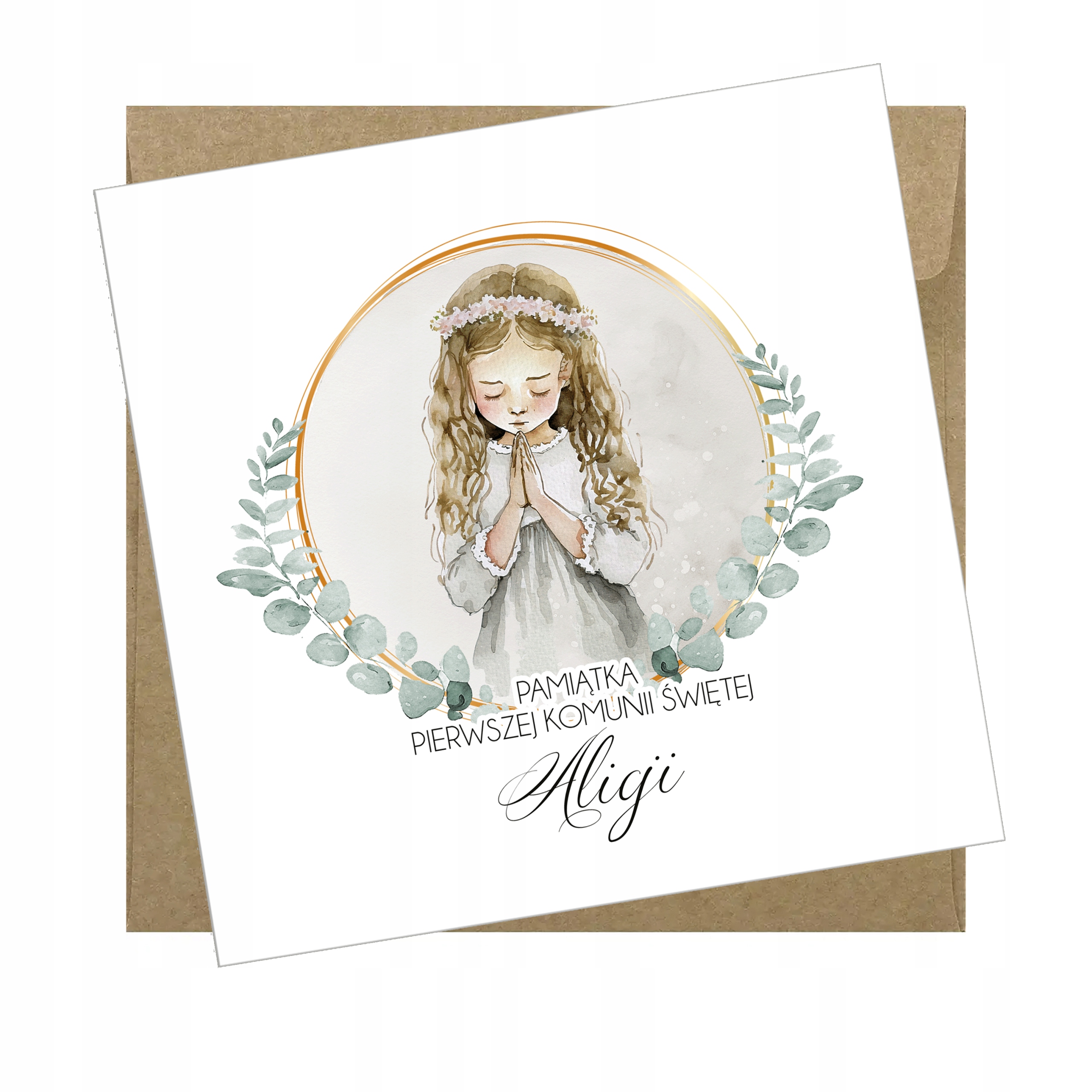 

Pamiątka komunijna Komunia Święta Kartka życzenia