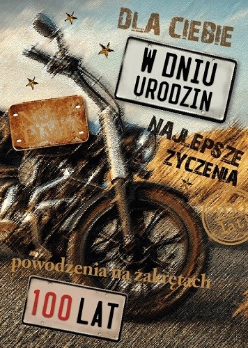 

Kartka urodzinowa dla mężczyzny motocyklisty GM267