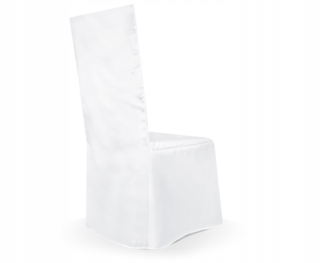 Pokrowiec na krzesło Komunijne z białej satyny