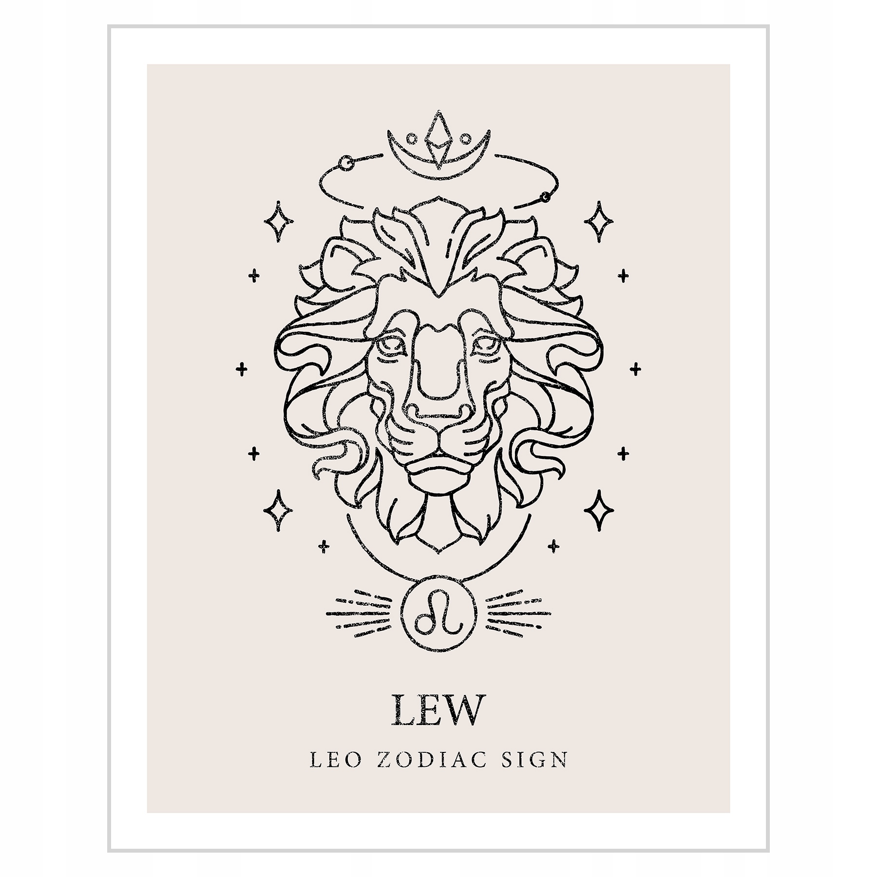 

Plakat 40x50 Znak zodiaku Lew