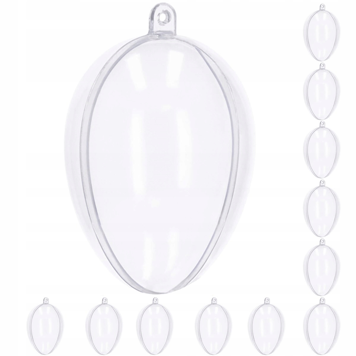 JAJKO BOMBKA AKRYLOWA OZDOBA BOMBKI AKRYLOWE PRZEŹROCZYSTE OWALNE 9cm x12 Marka Springos