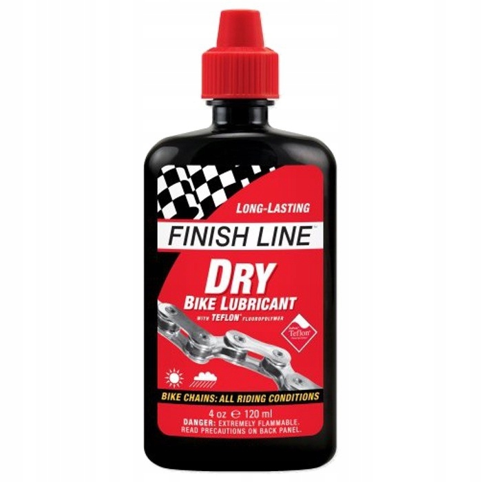 Smar do łańcucha Olej Finish Line Teflon Plus 120ml butelka plastikowa