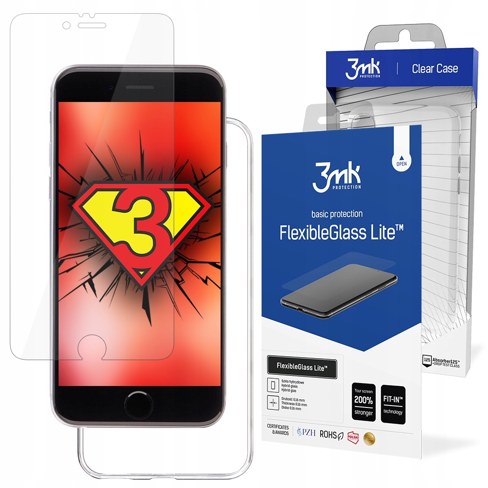 

Szkło+Etui 3mk na przód i tył iPhone6s+ 6+ hybryda