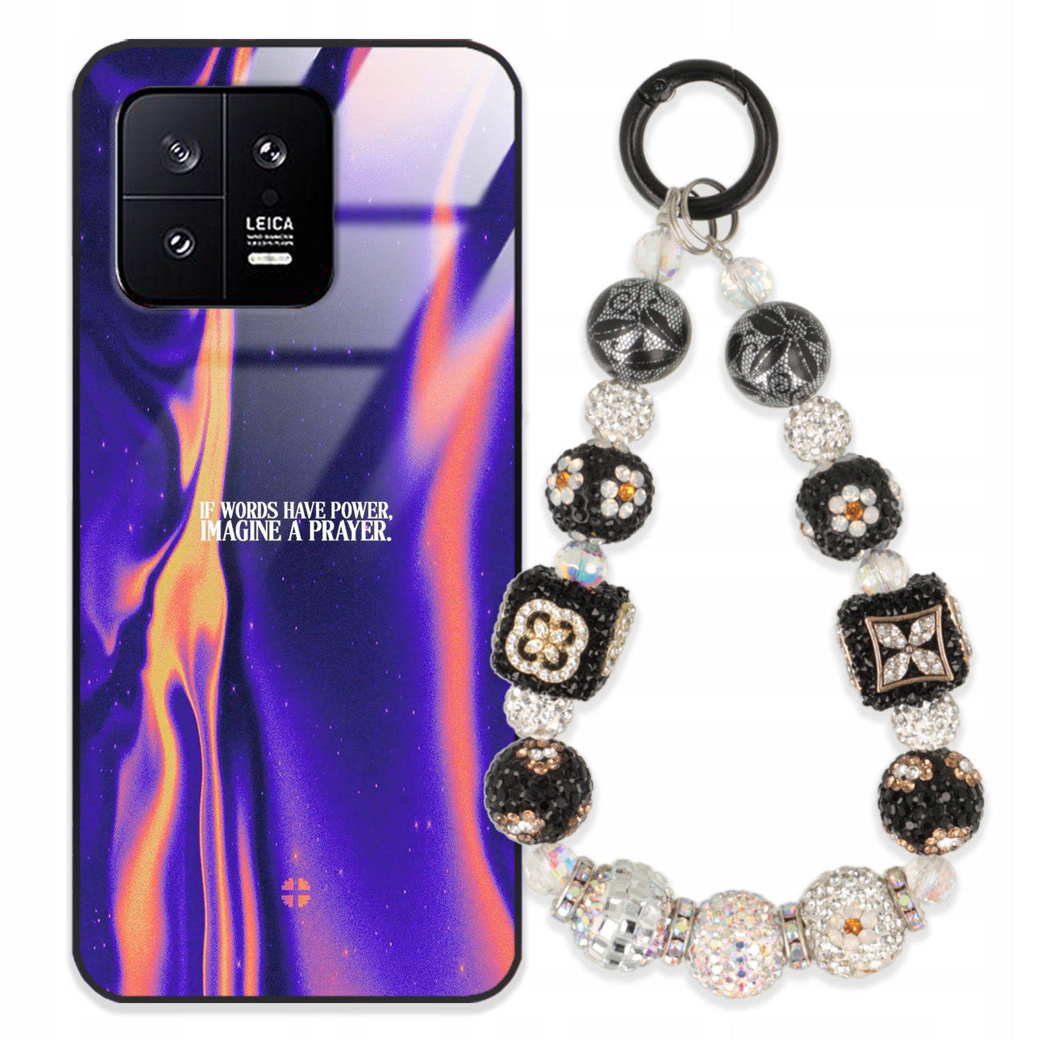 Puzdro Pre Xiaomi MI 13 Glass Kľúčenka Elegantné Prémiové Dizajnové Puzdro