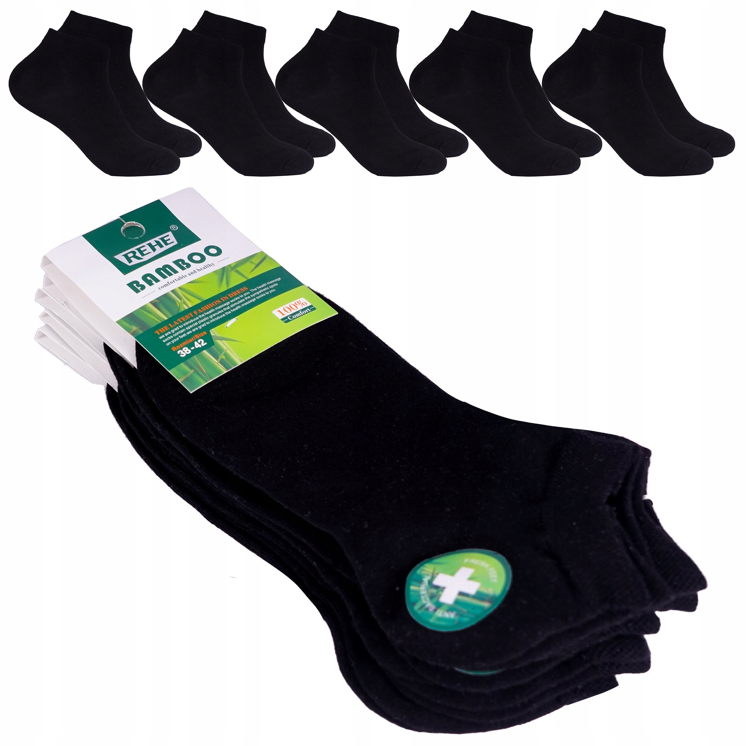 

Stopki damskie Rehe Bambusowe Czarne 35-39 5par