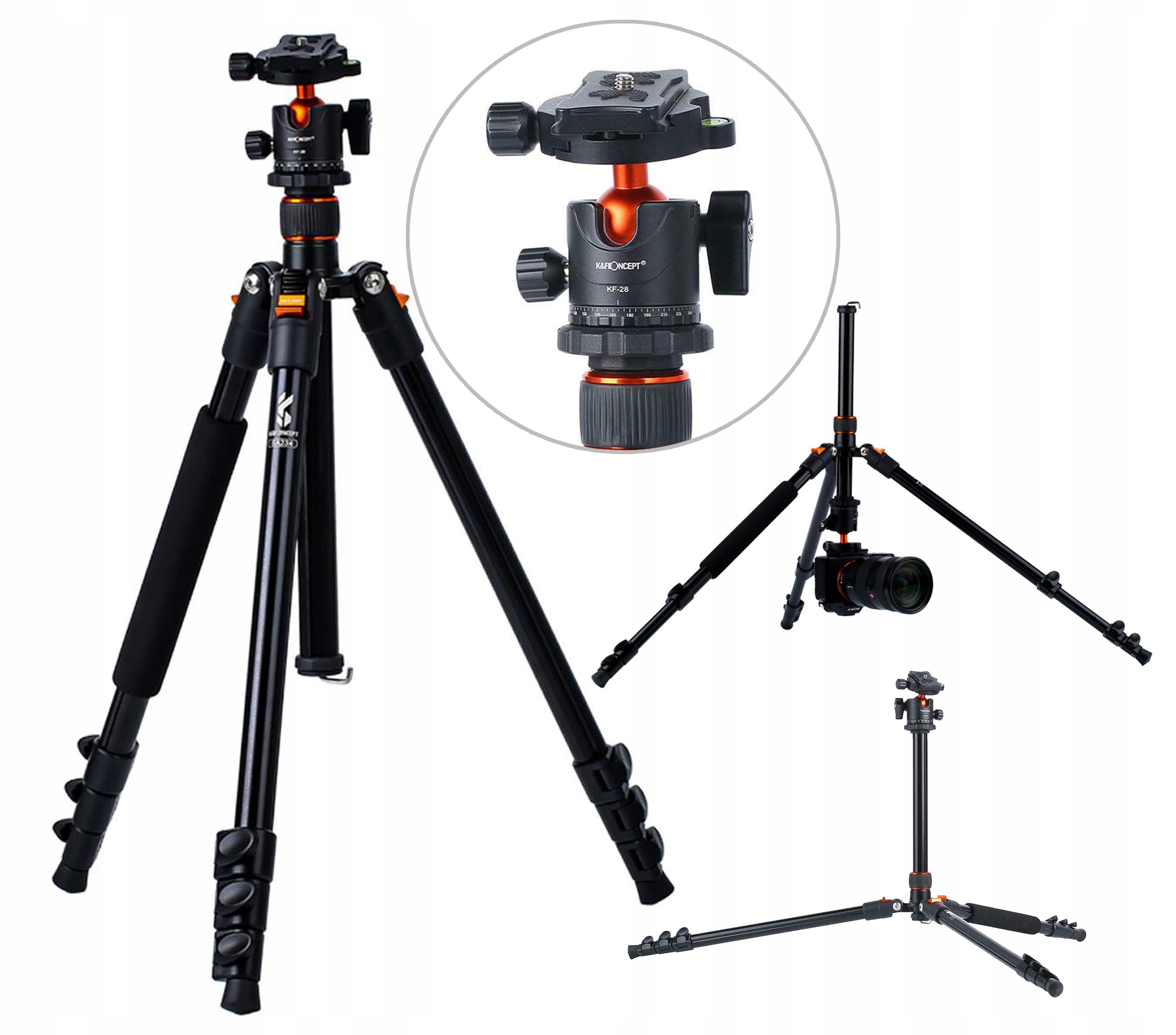 

Kf Statyw do aparatu Głowica kulowa do Makro Pro