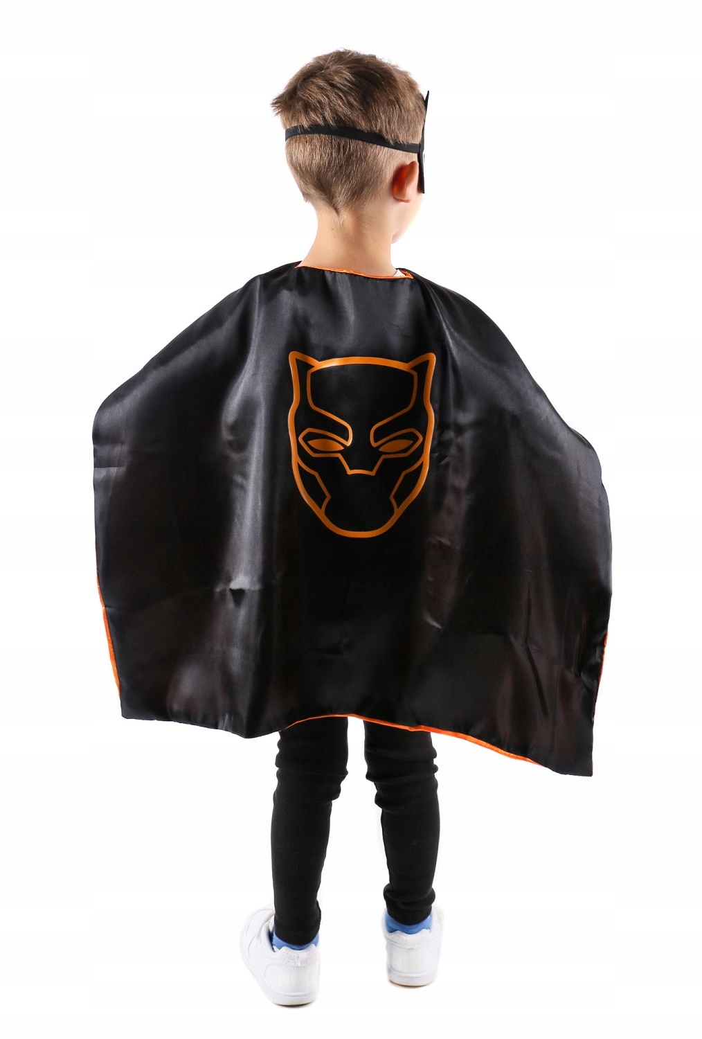 STRÓJ CZARNA PANTERA MASKA + PELERYNA + OPASKA DLA DZIECI ROZM. UNIWERSALNY Rozmiar uniwersalny