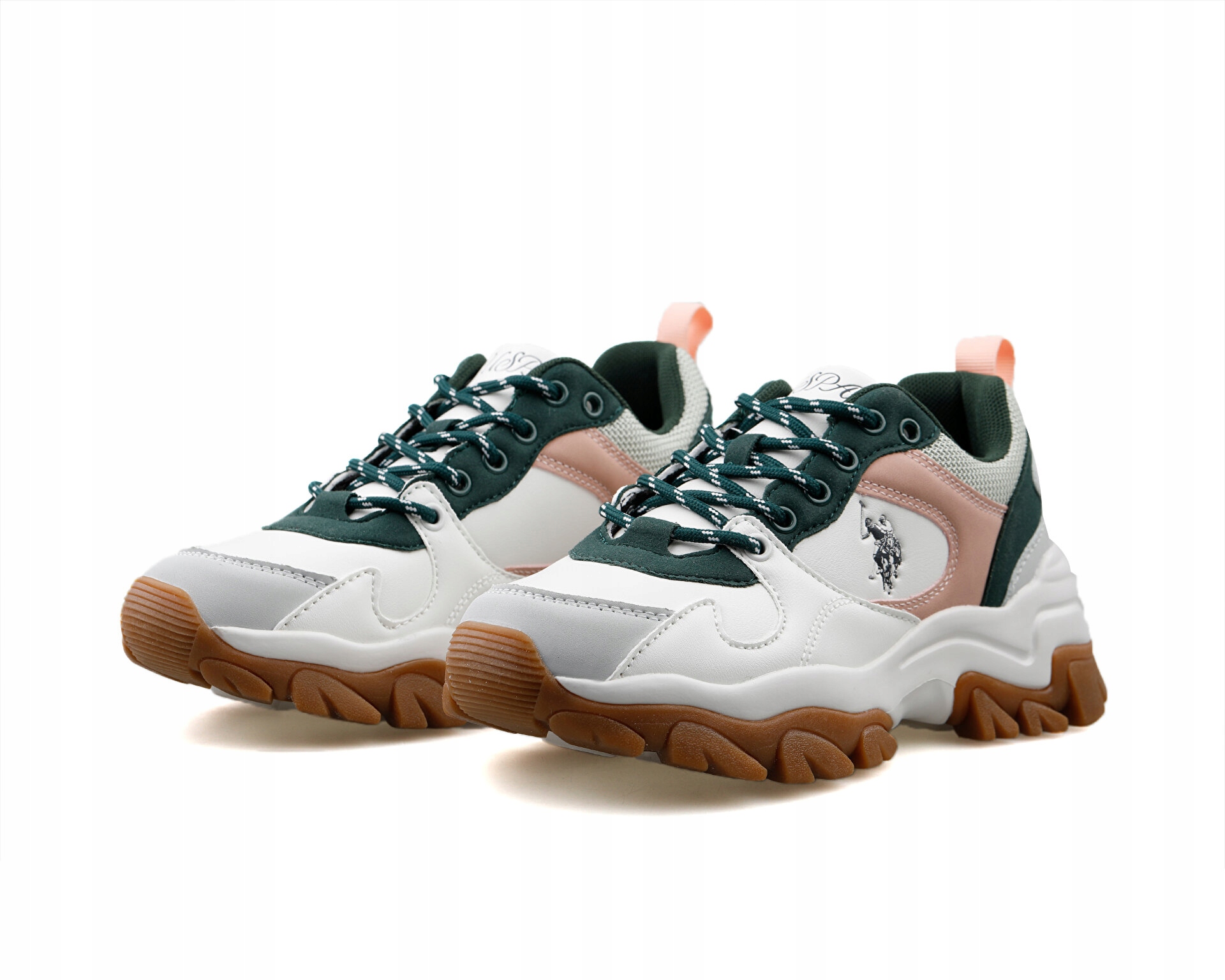 U.s. Polo Assn. Dámská Sportovní Obuv Bílá Se Zelenou 37 Opb