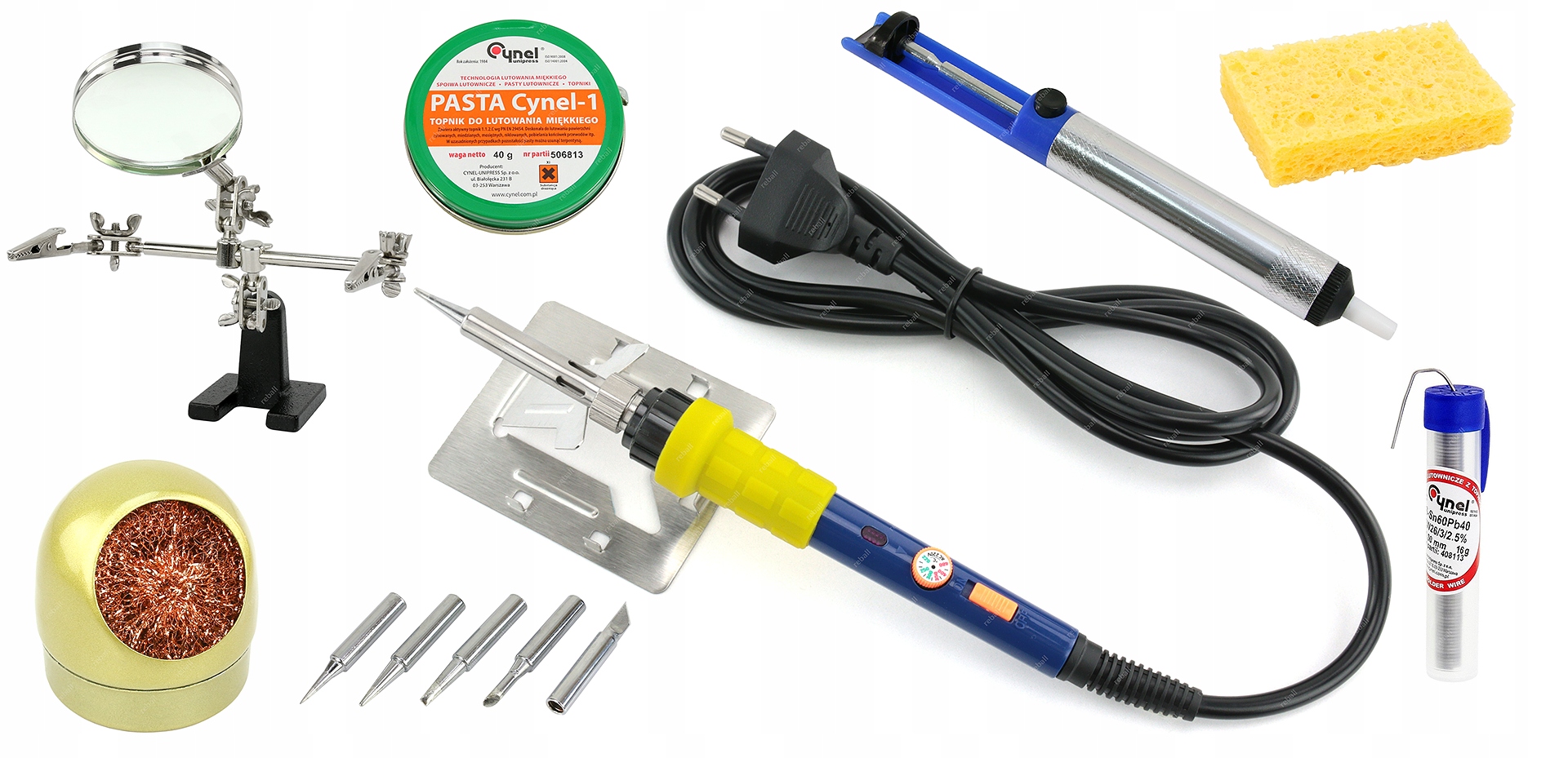 

Lutownica Kolbowa HK-762 60W Flux Cyna Odsysacz