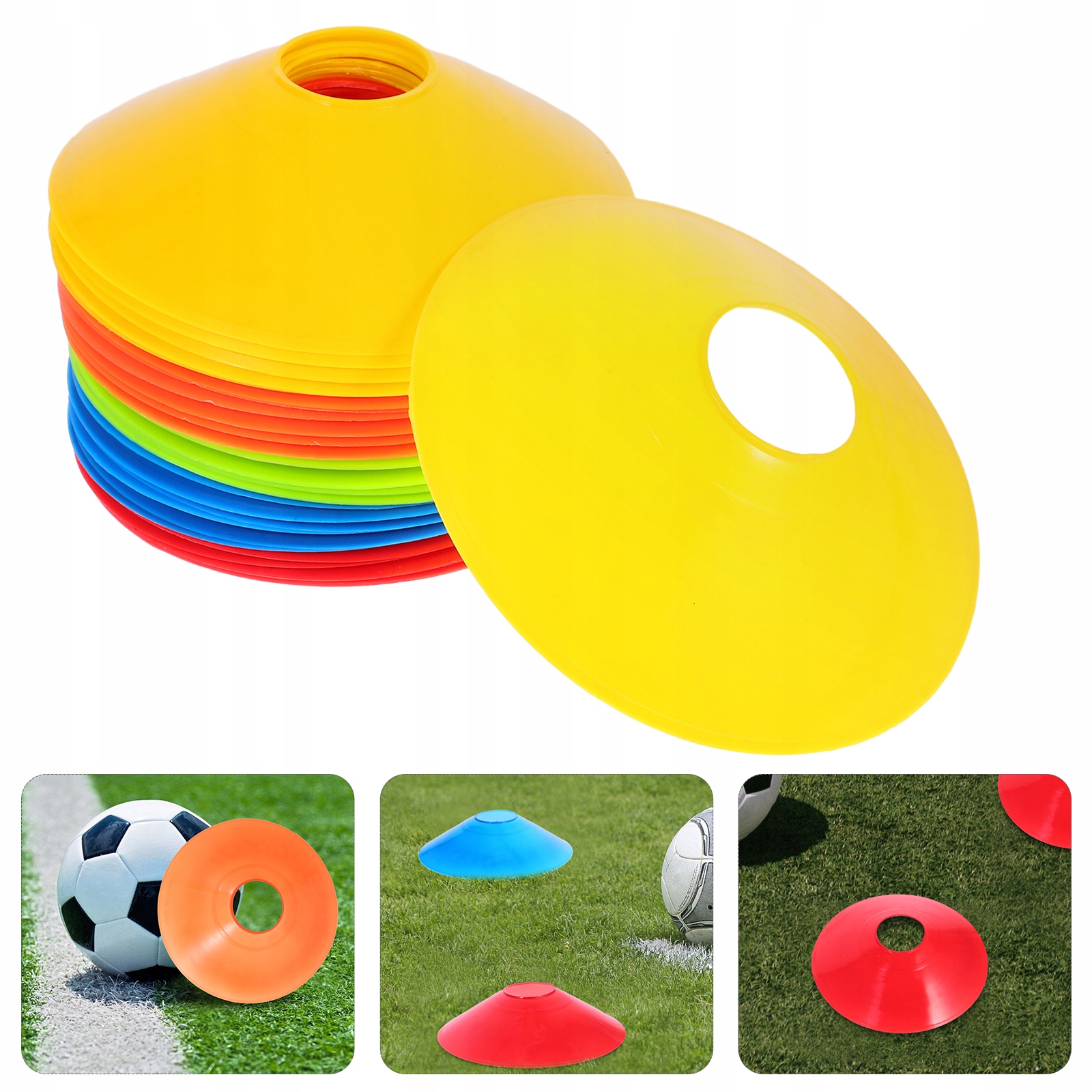 KOLOROWE KOSZYKI DO PIŁKI NOŻNEJ Kolor dominujący wielokolorowy