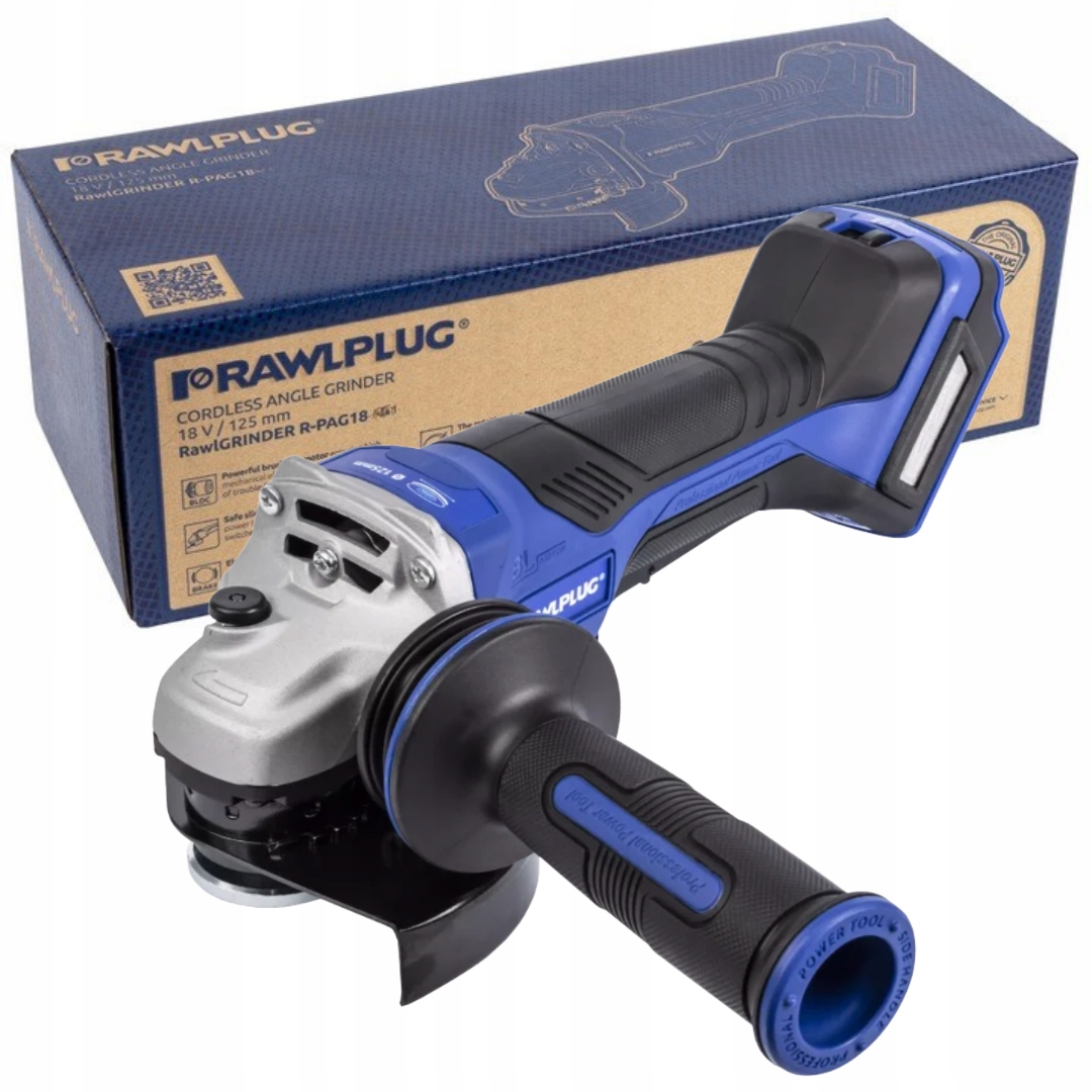Rawlplug Szlifierka Kątowa 18V 125MM Z Regulacją Obrotów Akumulatorowa