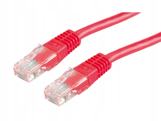 Kabel sieciowy Lan PatchCord Utp CAT.6 1m czerwony