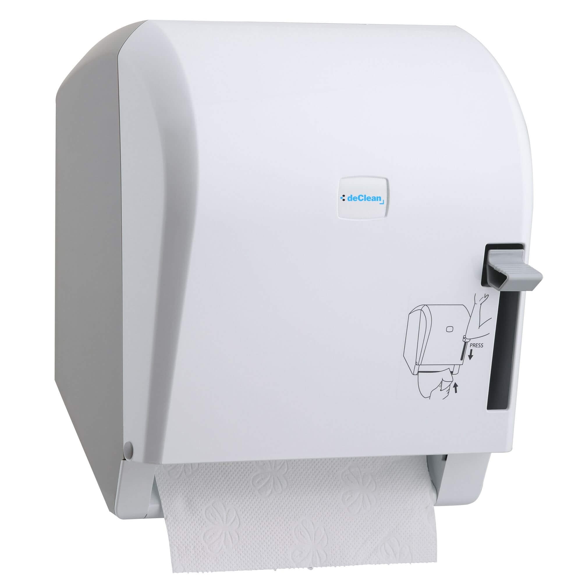 Mechanický podávač na papierové utierky v úlohe Biely