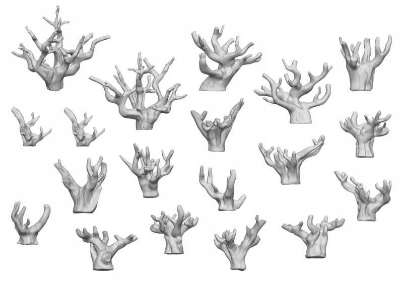 3D printed set RDry Bushes suche krzaki 20 szt.