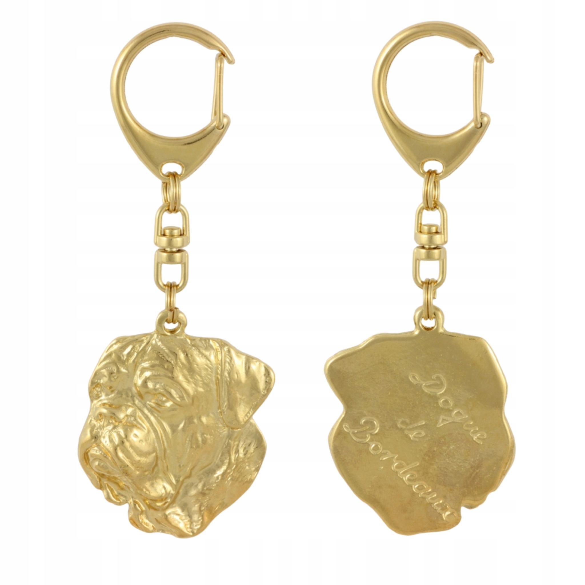 Pes z Bordeaux, Dogue de Bordeaux, Francouzský mastif II pozlacený přívěsek na klíče