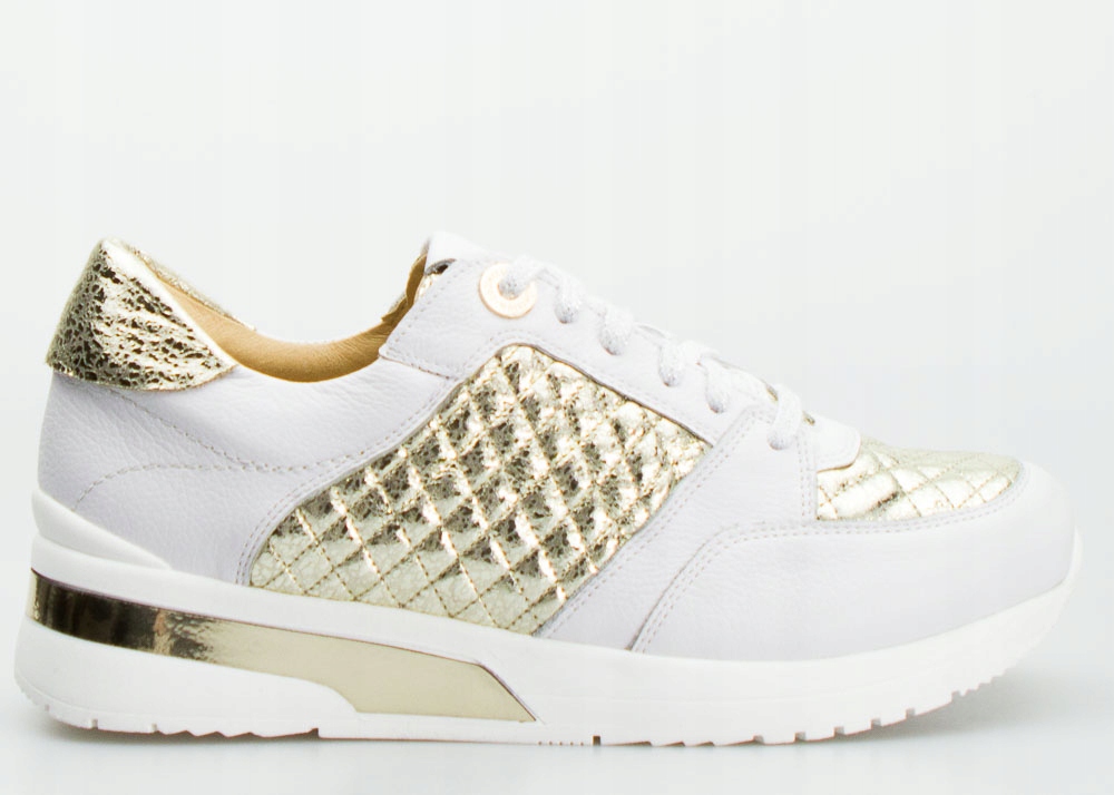 

Sneakersy Tenisówki Skórzane Pikowane Wstawki 38