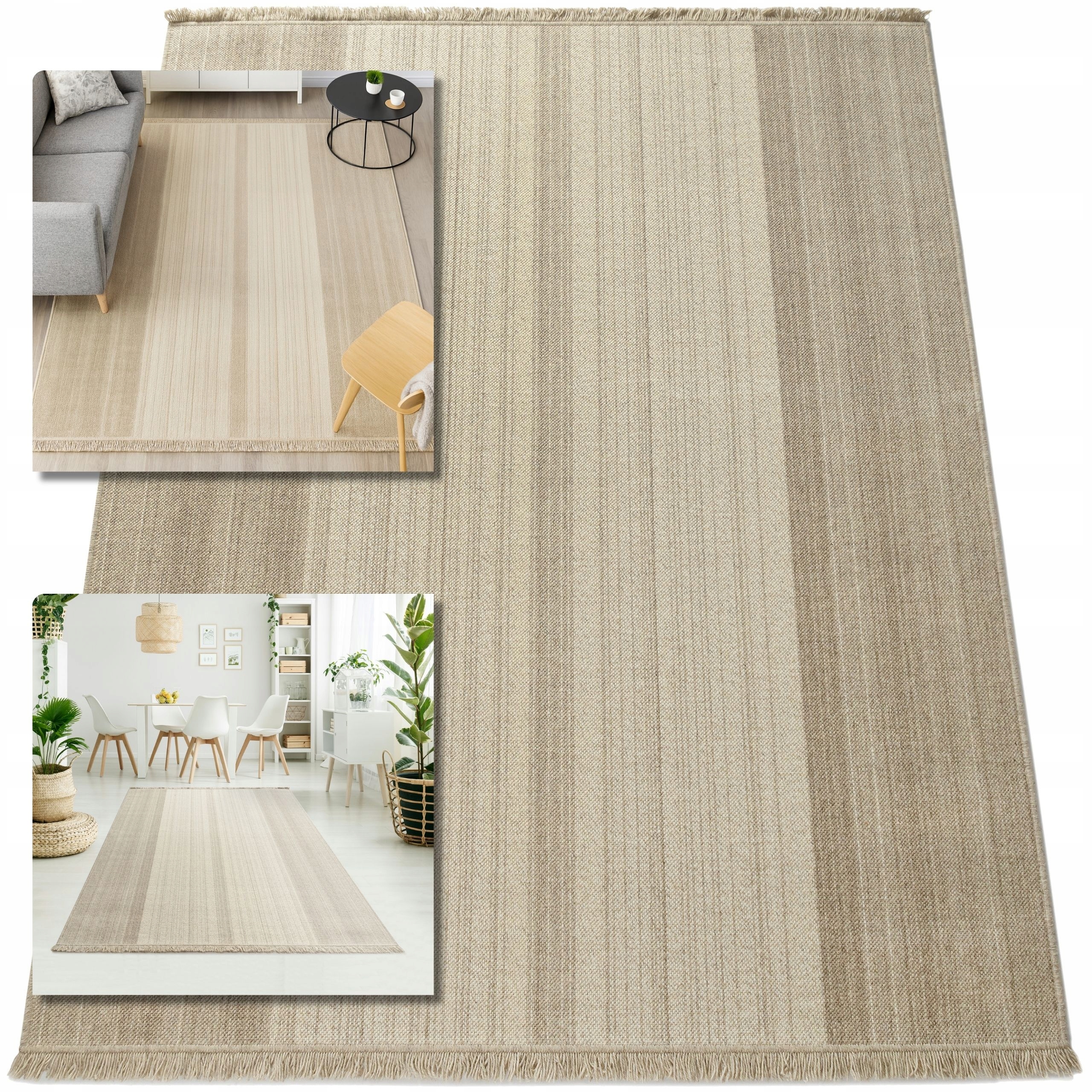 Koberec Vlněný 160x230 Dune Přírodní Béžový Koberce Do Obýváku Vlna Boho