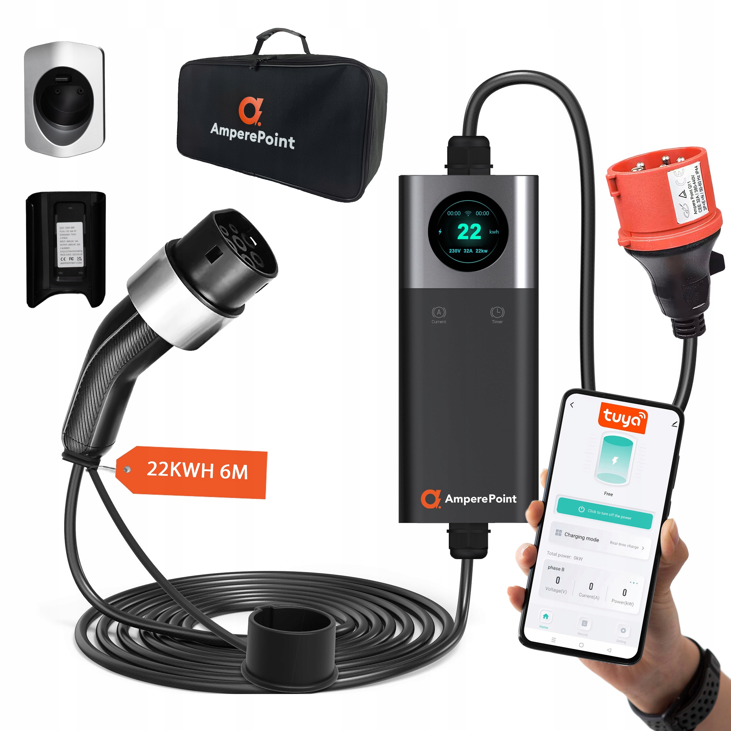 Nabíjačka pre elektrické auto Hybrid Typ 2 Ampere Point 32A Q 22Kw