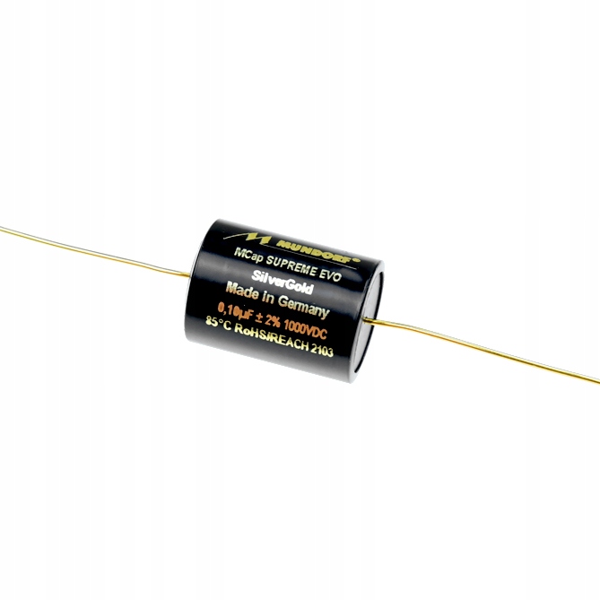 Kondenzátor Mcap Supreme Evo SilverGold 0,1uF 0,10uF, 100nF 1000V Mundorf