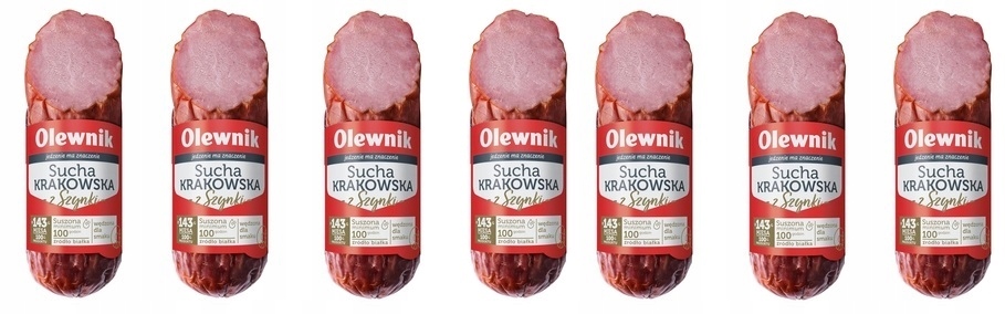 Levně 7 x 320 g Olewnik Suchá krakovská šunka z Půlka Kartonu