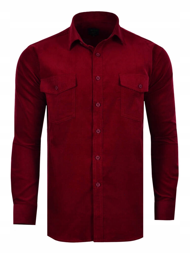 Šusťáková Košile Bordó Dlouhá Velká 48/49