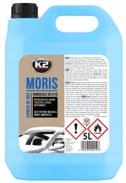 K2 Moris Mocny Odmrażacz Do Szyb 40°C 5L