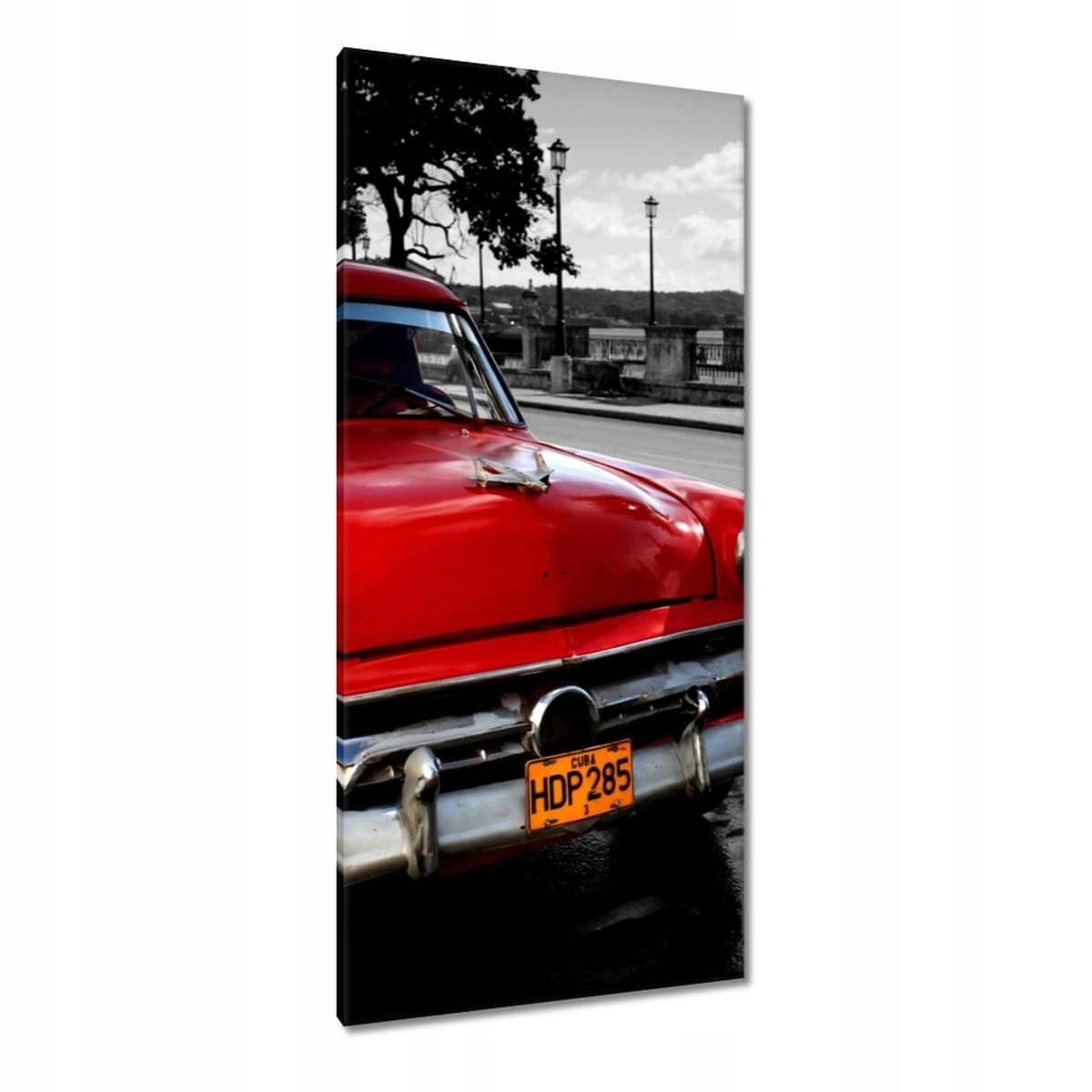 Obrazy 55x115 Kubánské červené auto