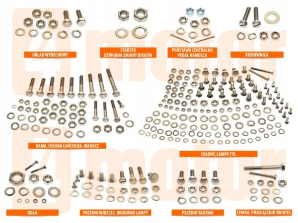 Śruby nierdzewne nadwozia Jawa 20 skuter