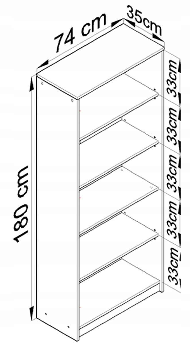 REGAŁ BIUROWY z półkami Dąb SONOMA R006 producent Kod producenta R6SOENOssMA