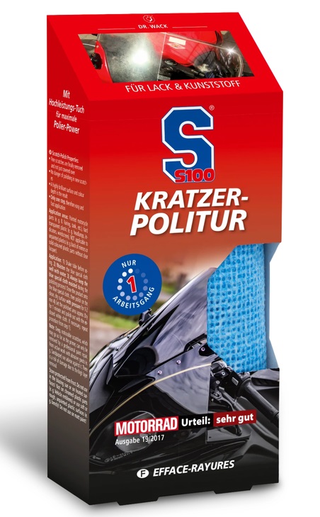 

Preparat usuwania rys z plastiku owiewek szyb S100