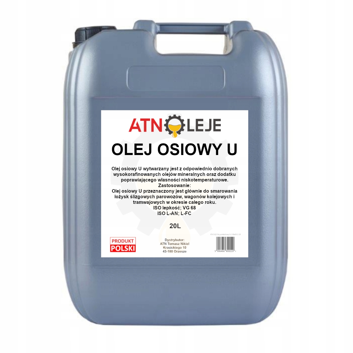 Olej do osi kolejowych Osiowy U 20L axial u