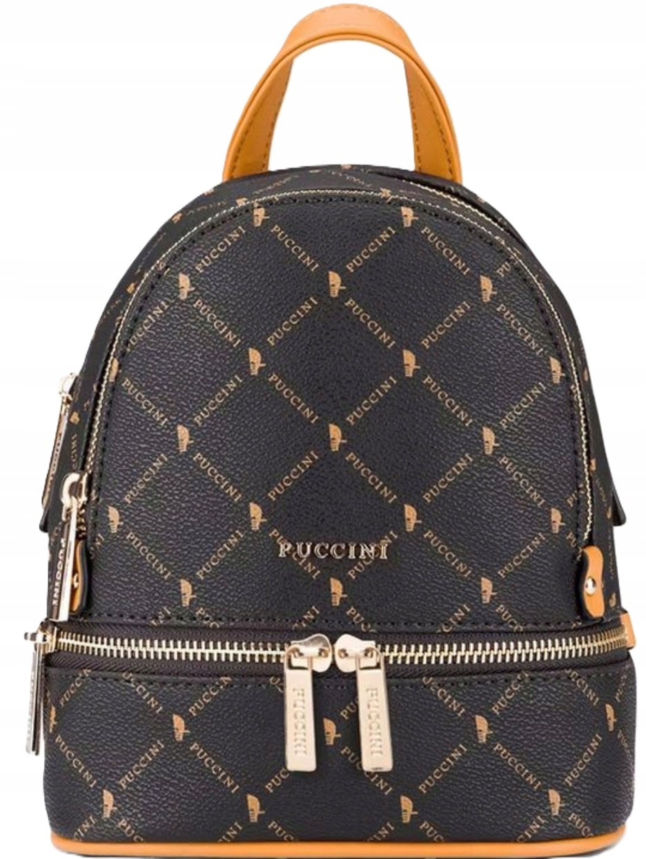 Puccini elegantní městský batoh jednokomorový Monogram PU129
