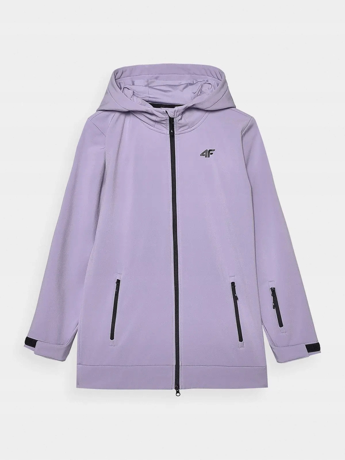 KURTKA DZIEWCZĘCA 4F SOFTSHELL PRZEJŚCIOWA Z KAPTUREM AW23F153 Fason softshell