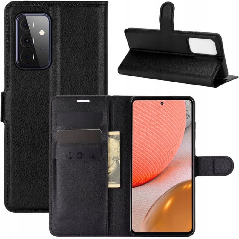

Etui Portfel Litchi Pokrowiec Do Galaxy A72 5G