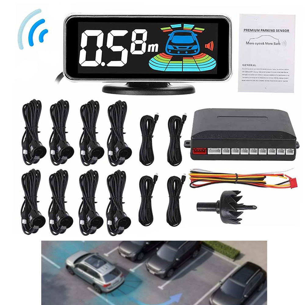 Asistent parkování sada senzorů couvání Parkovací senzory LCD 8W